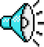 Pixel-Art-Icon eines Lautsprechers
